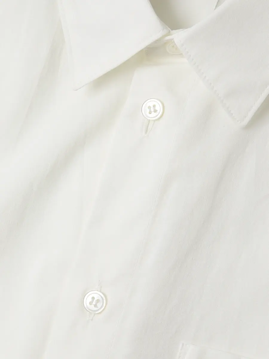Homme Plissé Issey Miyake Men's July Streamline Short-Sleeve Cotton Shirt - White | Thumbnail 6 Homme Plissé Issey Miyake Men's July Streamline Short-Sleeve Cotton Shirt - White | Thumbnail 6