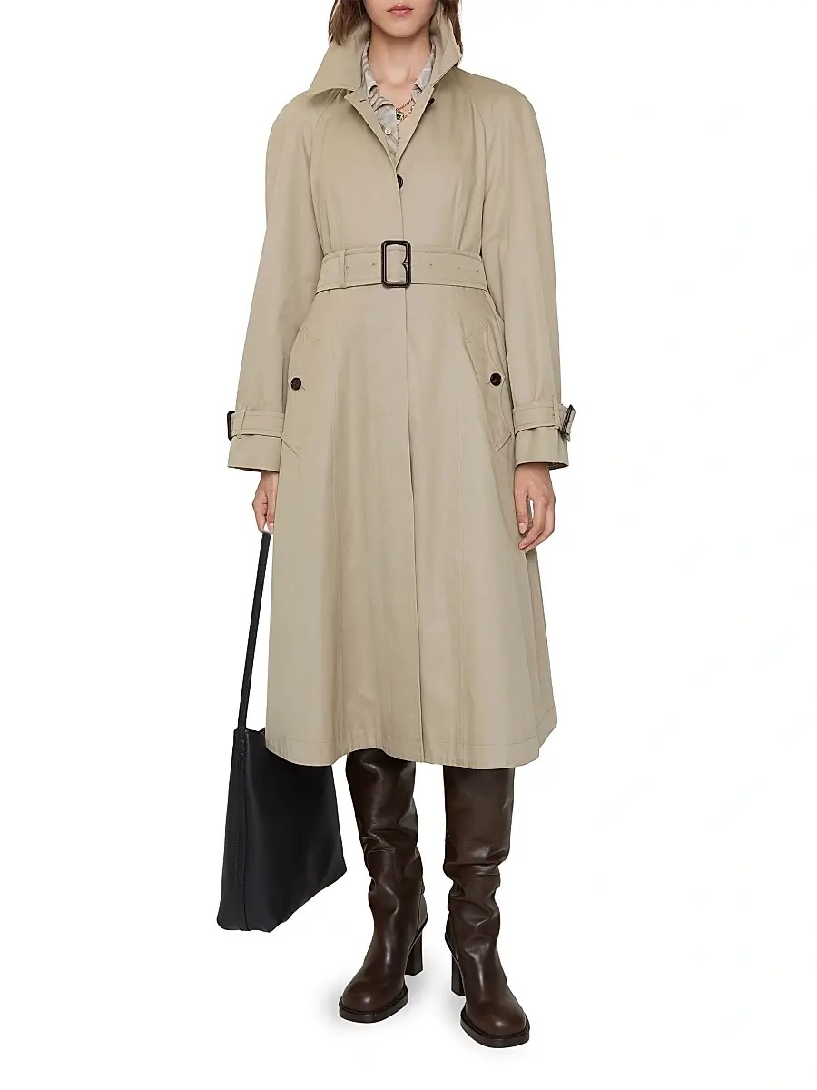 Burberry Women's Ellingham Gabardine Car Coat | Thumbnail 4 Burberry Women's Ellingham Gabardine Car Coat | Thumbnail 4