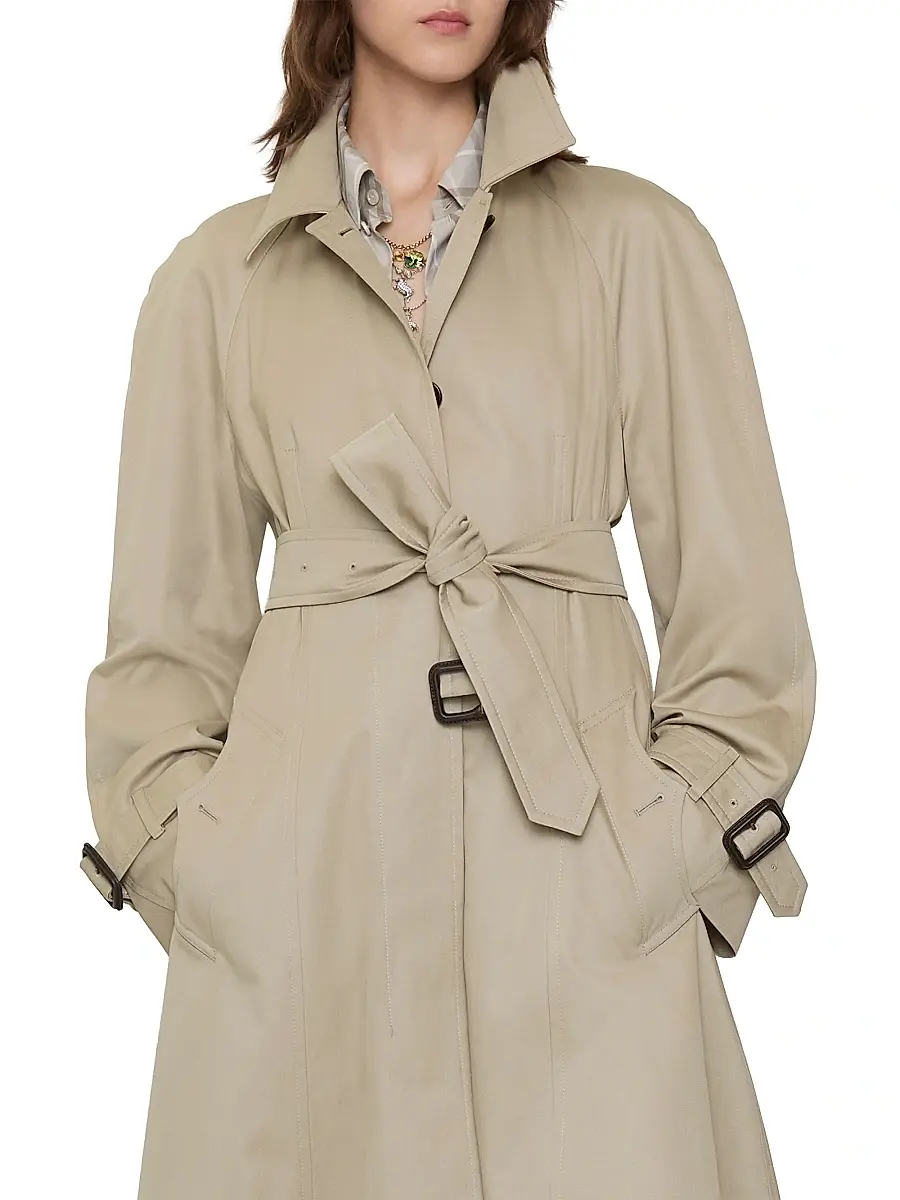 Burberry Women's Ellingham Gabardine Car Coat | Thumbnail 5 Burberry Women's Ellingham Gabardine Car Coat | Thumbnail 5