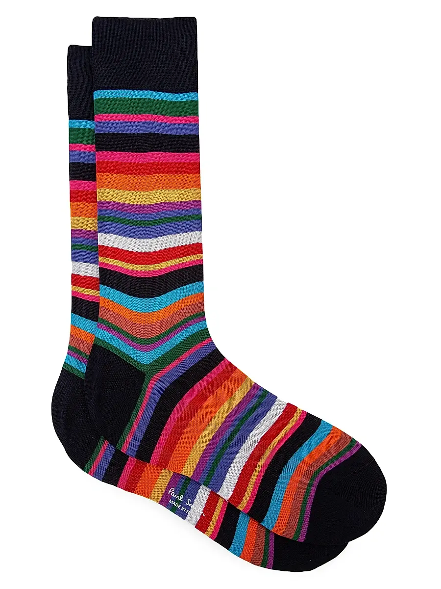 Paul Smith Men's Aldgate Striped Socks - Navy | Image 1 Paul Smith Men's Aldgate Striped Socks - Navy | Image 1