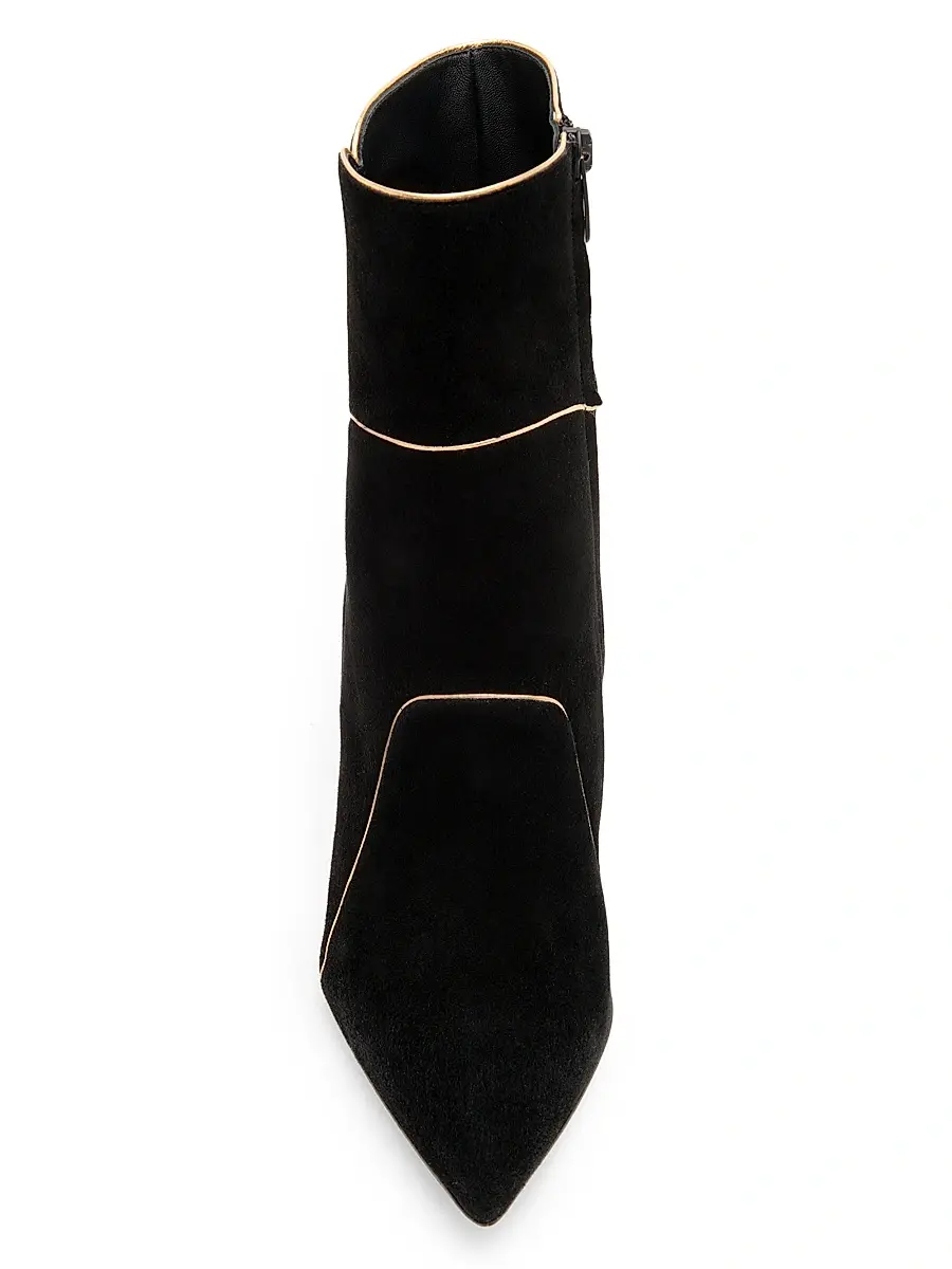 Gianvito Rossi Women's 95MM Suede Ankle Boots - Black Mekong | Thumbnail 4 Gianvito Rossi Women's 95MM Suede Ankle Boots - Black Mekong | Thumbnail 4