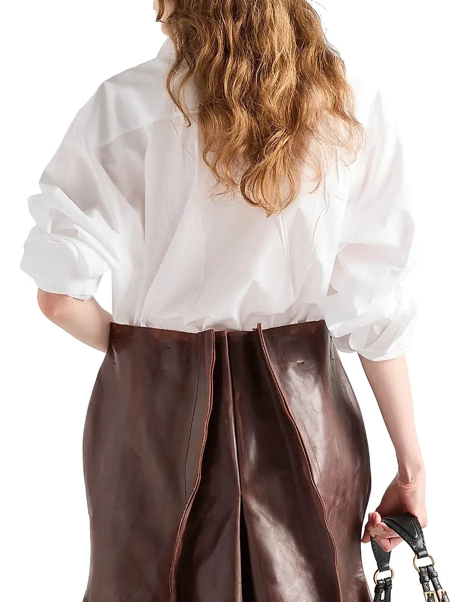 Prada Women's Poplin Shirt - White | Thumbnail 3