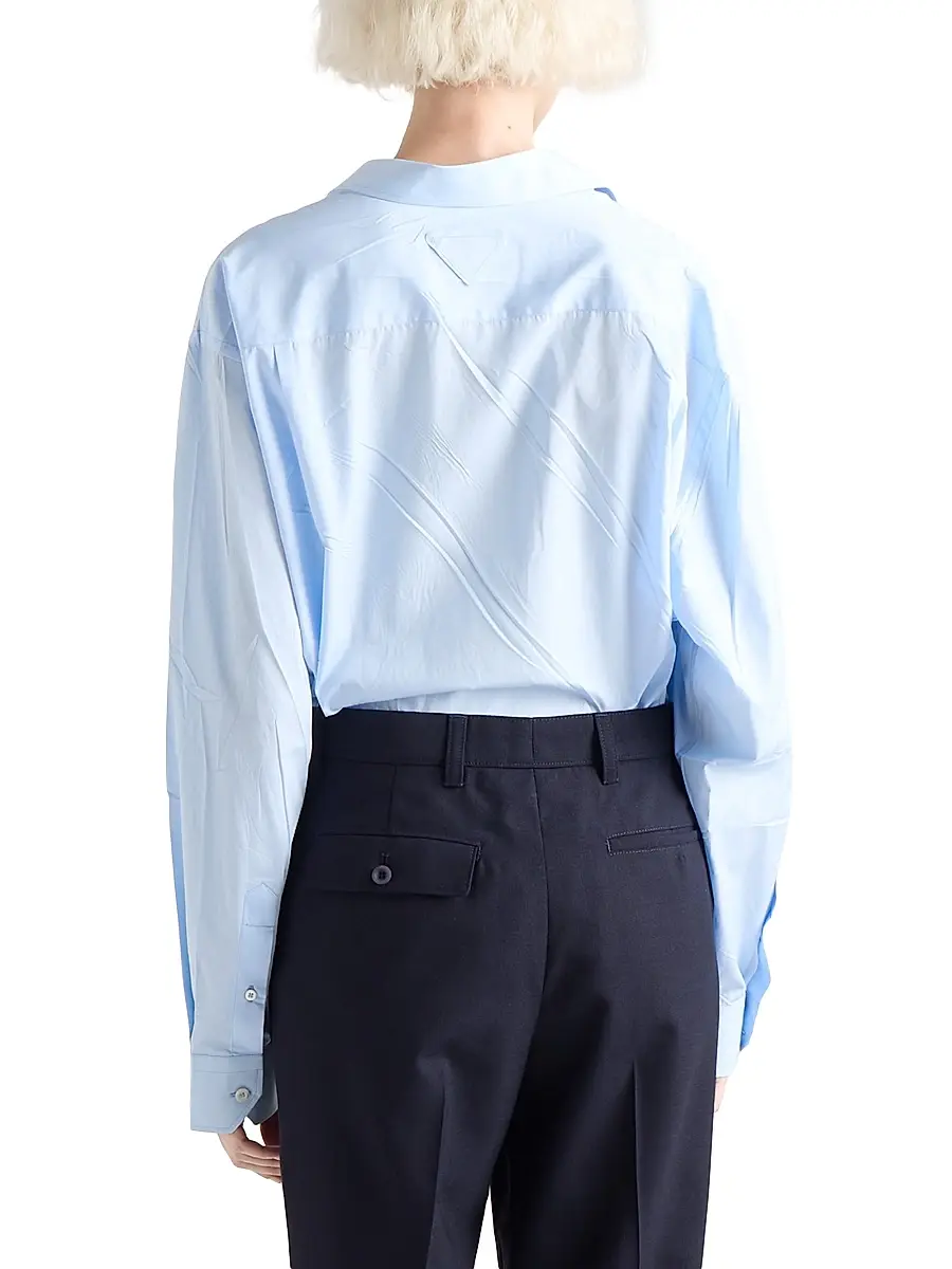 Prada Women's Poplin Shirt - White | Thumbnail 9