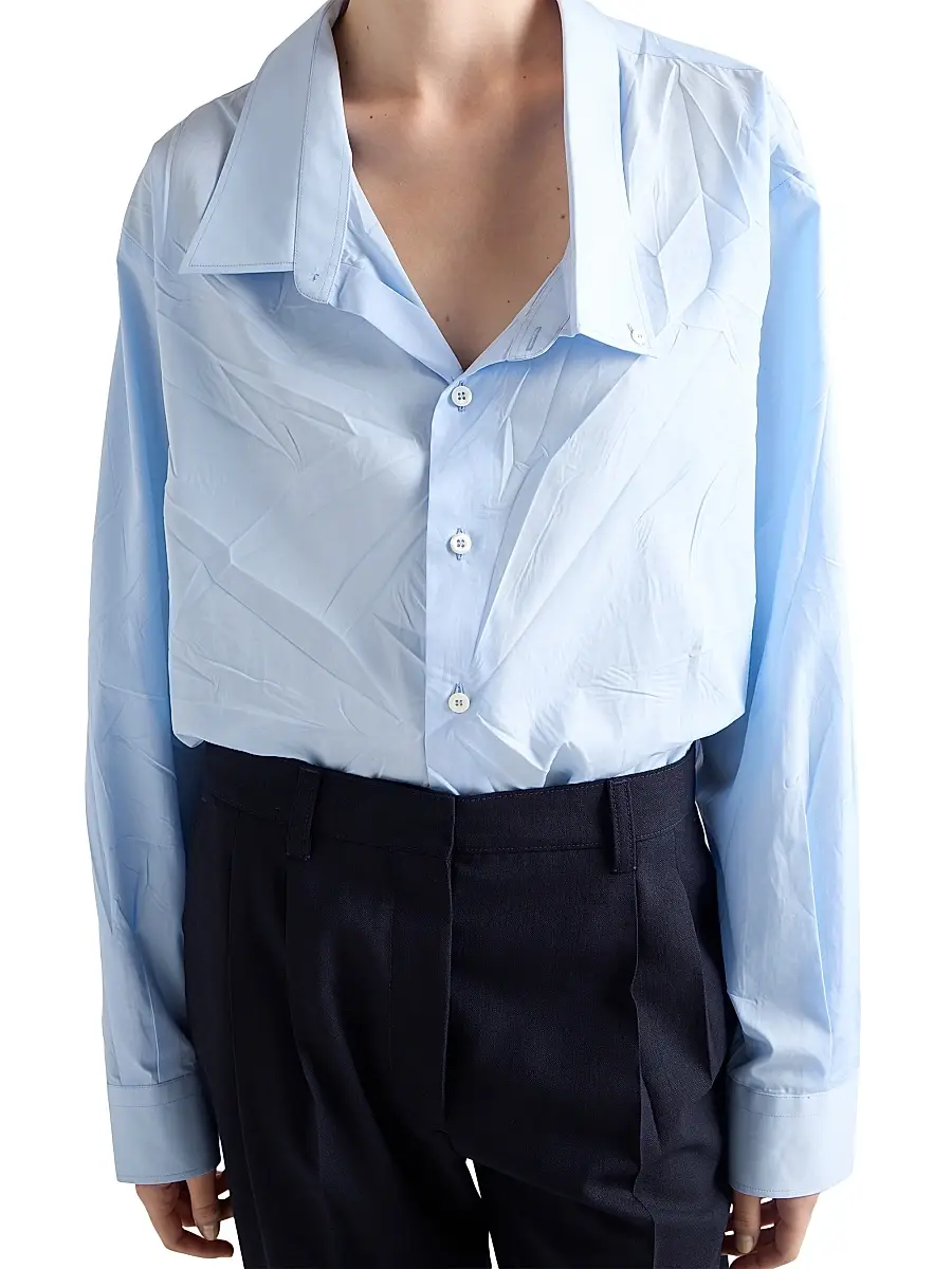 Prada Women's Poplin Shirt - White | Thumbnail 10