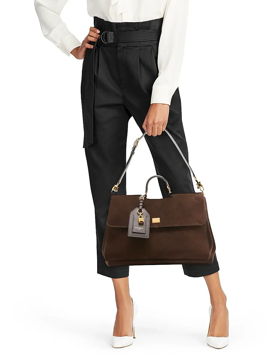 Dolce & Gabbana Women's My Sicily Suede Top Handle Bag | Thumbnail 2
