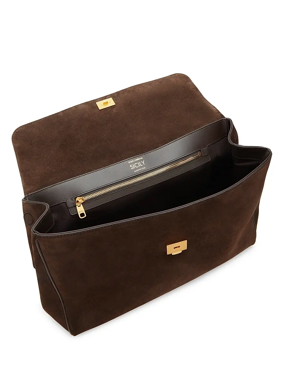 Dolce & Gabbana Women's My Sicily Suede Top Handle Bag | Thumbnail 3
