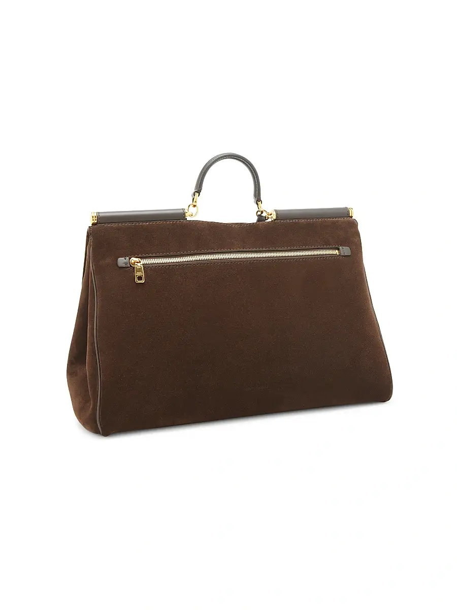 Dolce & Gabbana Women's My Sicily Suede Top Handle Bag | Thumbnail 4