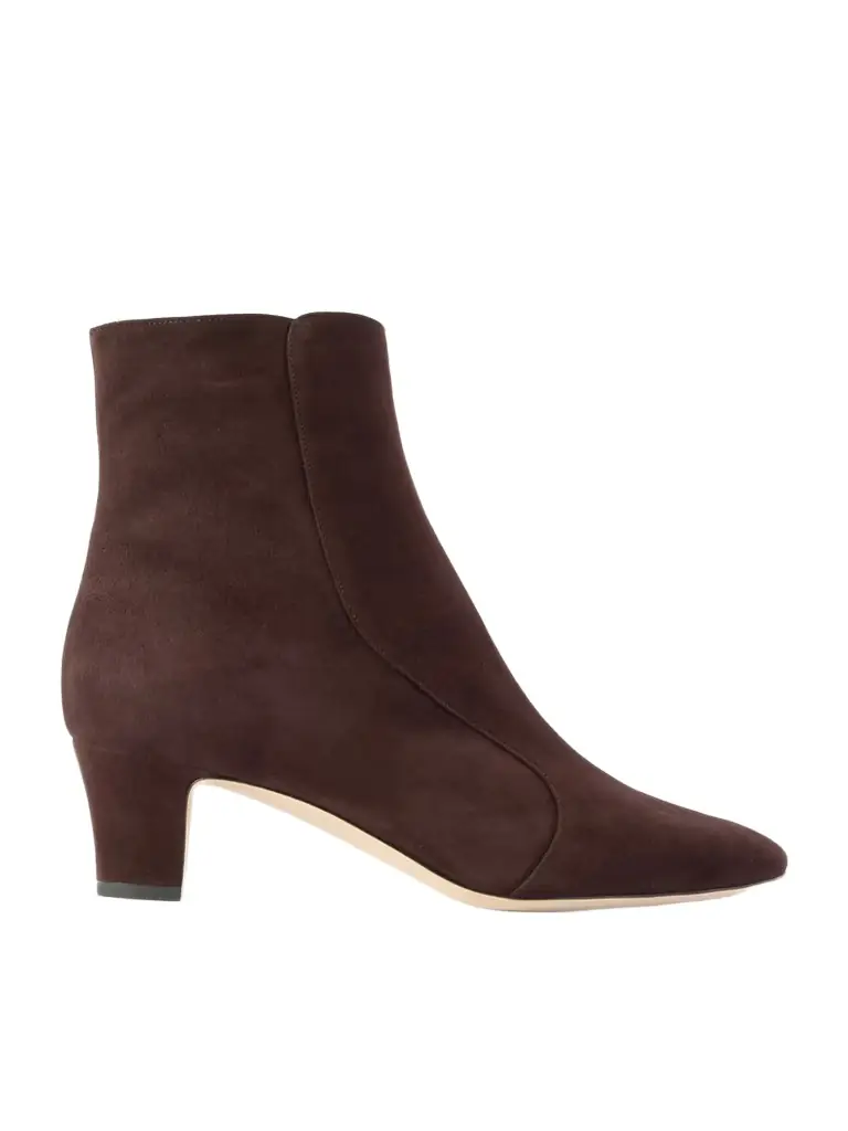 Manolo Blahnik Myconia 50 Suede Ankle Boots | Image 1 Manolo Blahnik Myconia 50 Suede Ankle Boots | Image 1