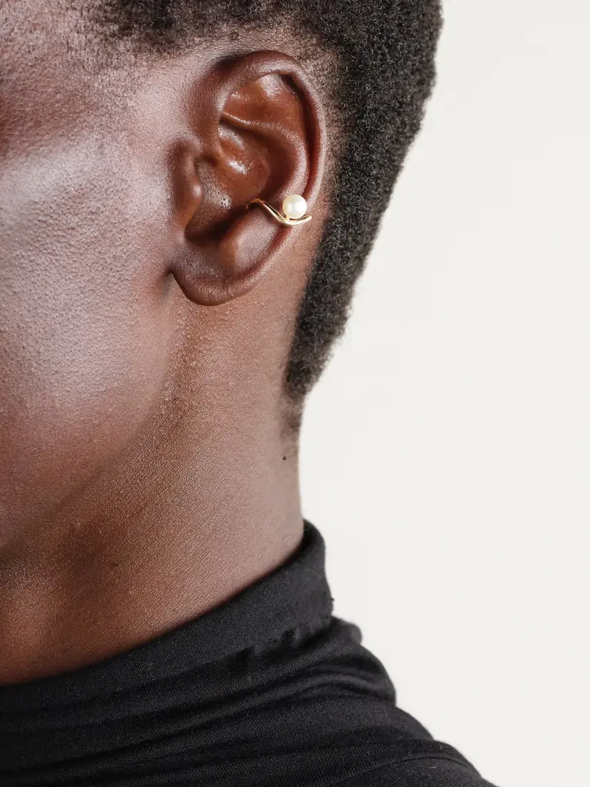 Mizuki 14-karat Gold Pearl Ear Cuff | Thumbnail 2