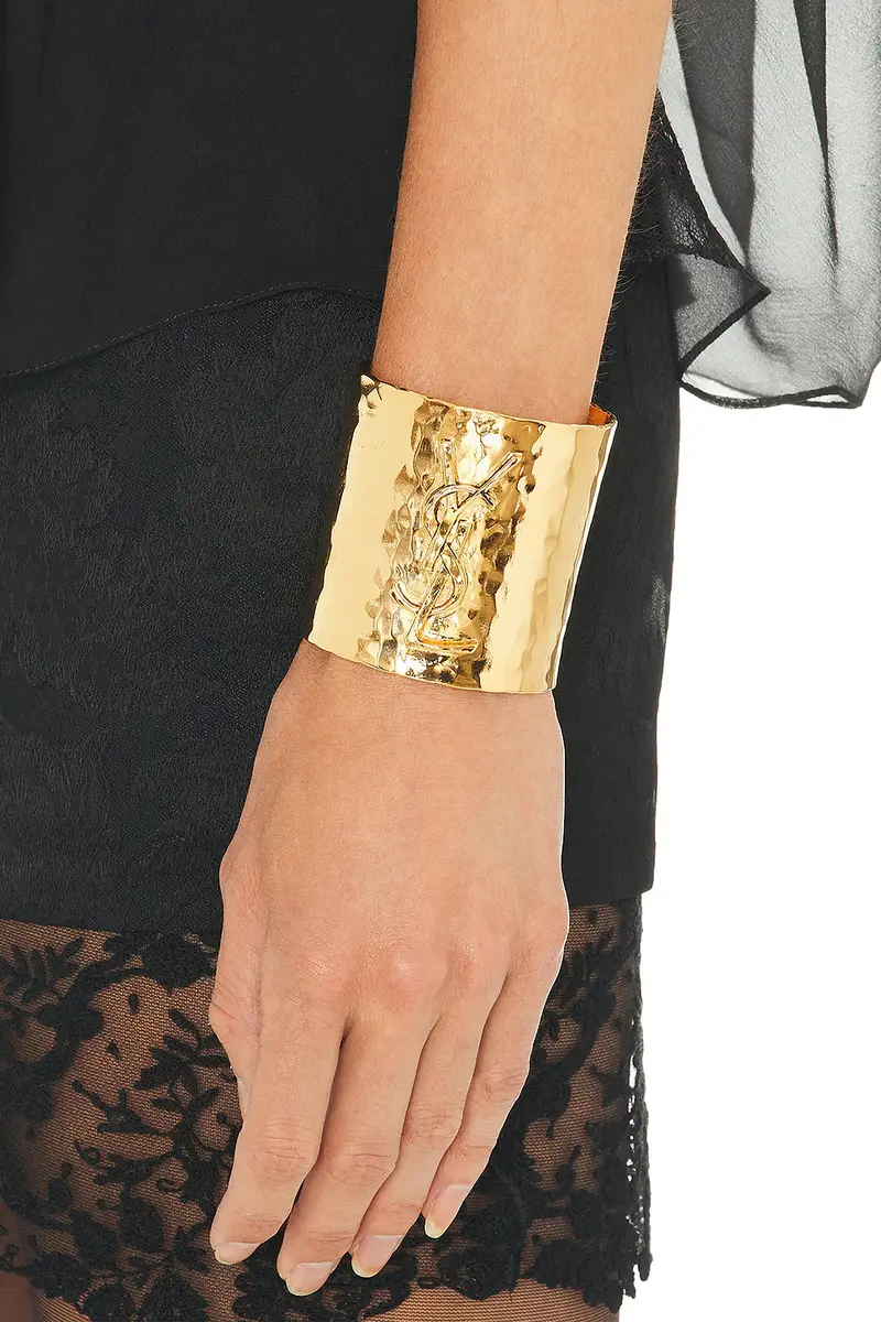 Saint Laurent Hammered Cuff | Thumbnail 2