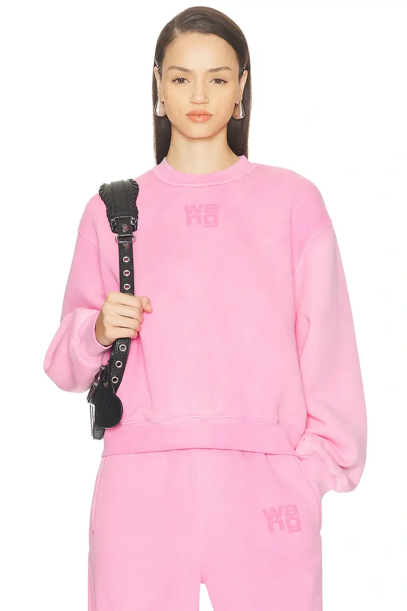 Alexander Wang Essential Terry Crew Sweatshirt | Image 1 Alexander Wang Essential Terry Crew Sweatshirt | Image 1