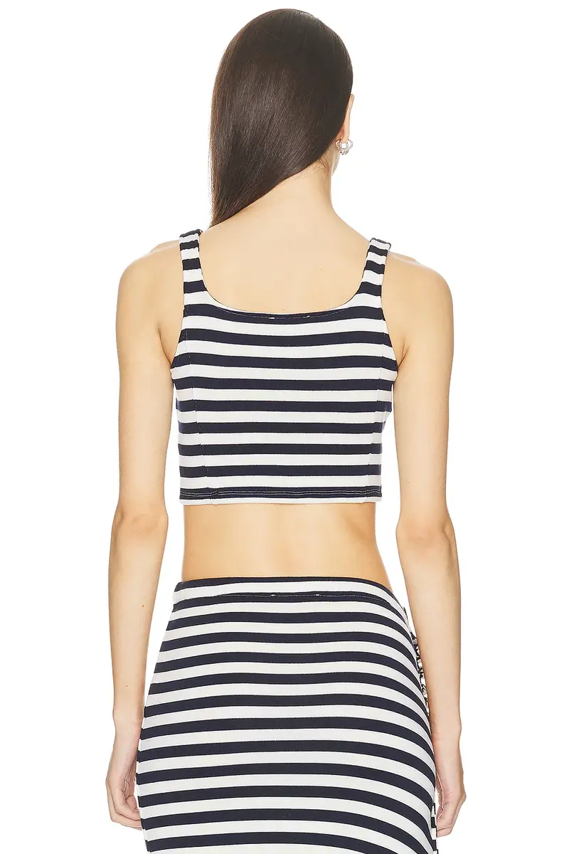 Rabanne Striped Cropped Tank Top | Thumbnail 3 Rabanne Striped Cropped Tank Top | Thumbnail 3