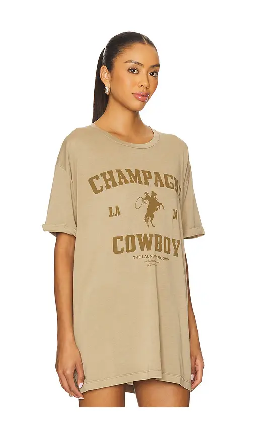 The Laundry Room Champagne Cowboy Oversized Tee | Thumbnail 2 The Laundry Room Champagne Cowboy Oversized Tee | Thumbnail 2