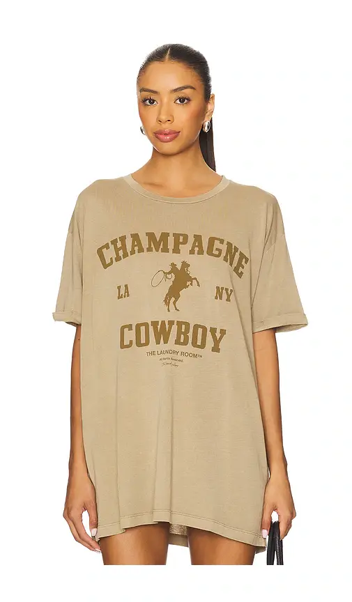 The Laundry Room Champagne Cowboy Oversized Tee