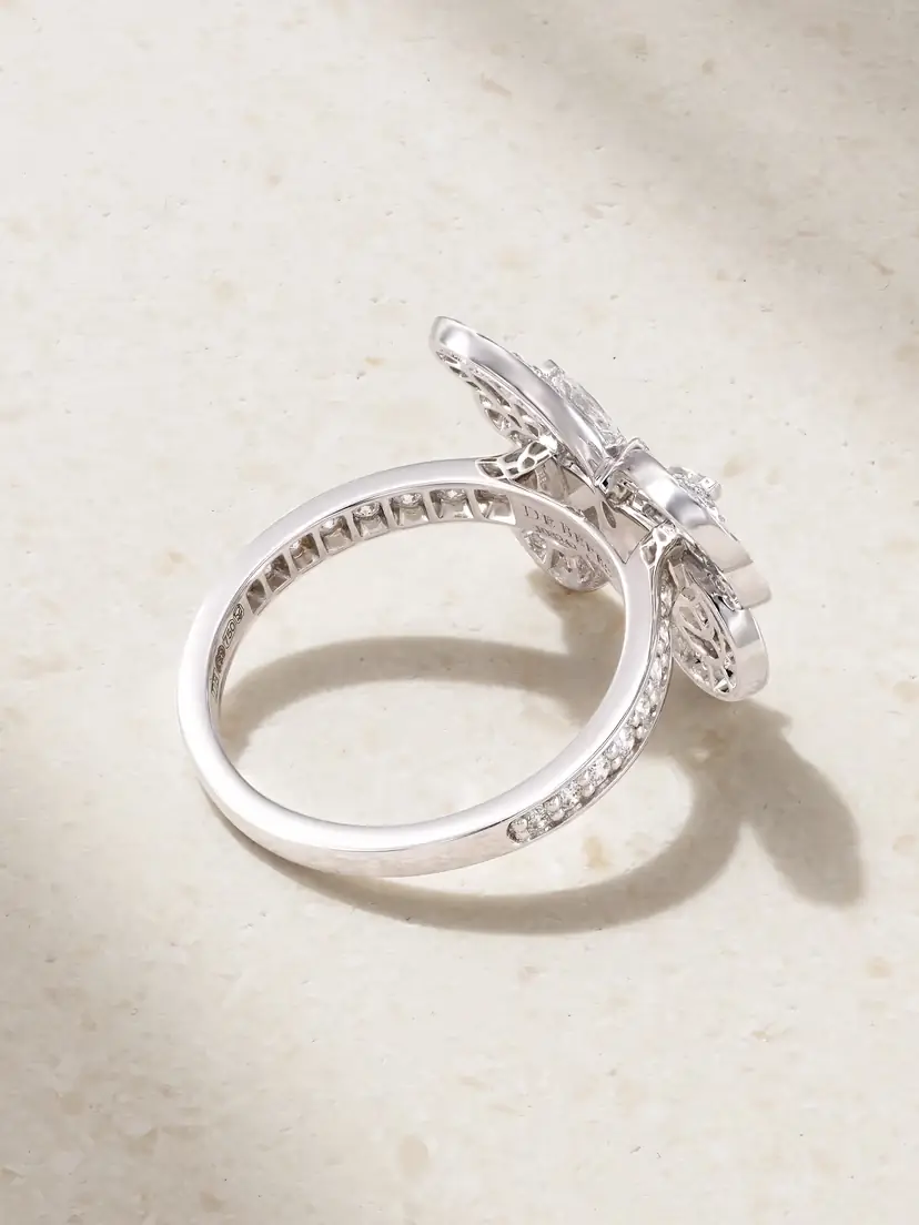 De Beers London Portraits Of Nature Butterfly 18-karat White Gold Diamond Ring | Thumbnail 3