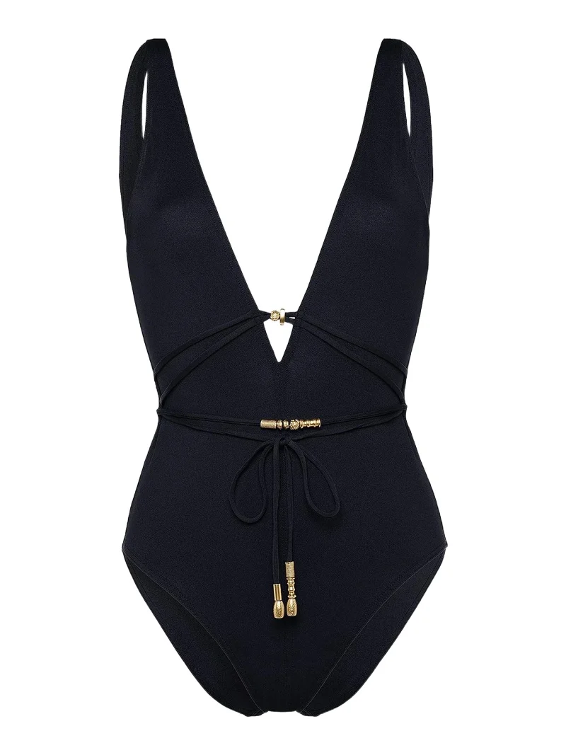 Women's Lagon Jewel Beaded Tank One-Piece Swimsuit