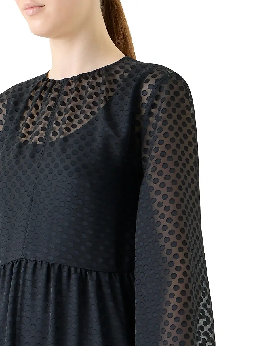 Akris punto Women's Dot Devoré Boho A-line Maxi Dress | Thumbnail 5 Akris punto Women's Dot Devoré Boho A-line Maxi Dress | Thumbnail 5
