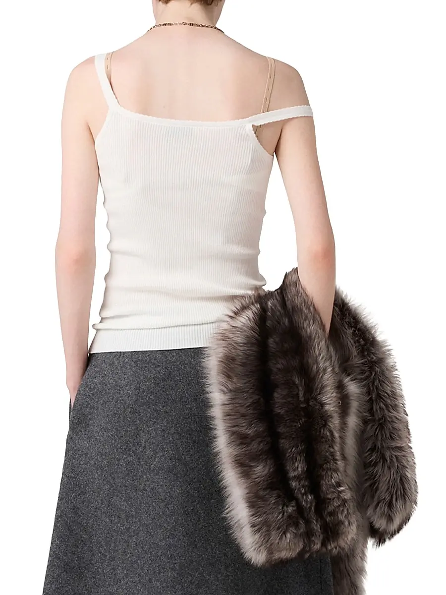 Miu Miu Women's Cotton Knit Top | Thumbnail 3