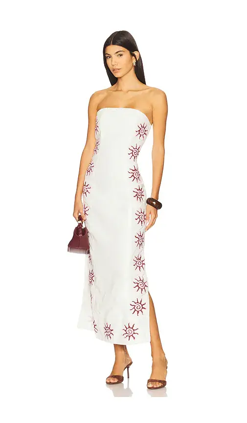 The Wolf Gang Sueno Strapless Maxi Dress | Image 1 The Wolf Gang Sueno Strapless Maxi Dress | Image 1