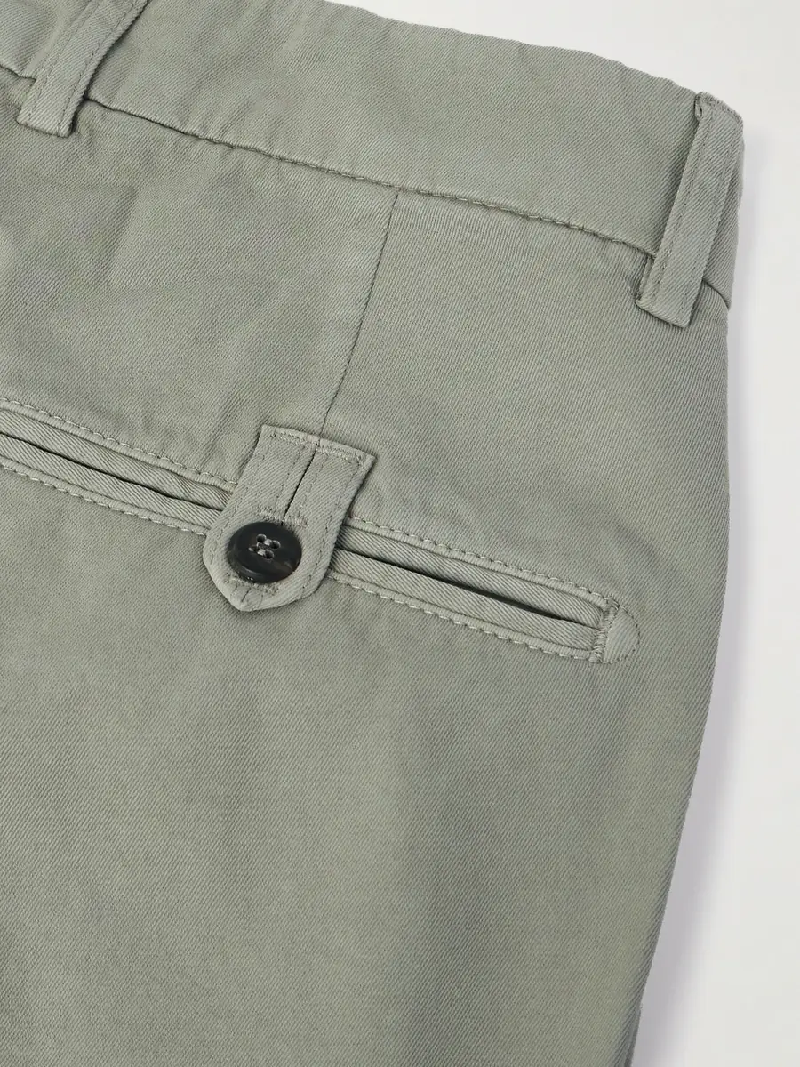 ELEVENTY Tapered Pleated Stretch Cotton and Lyocell-Blend Twill Trousers - Men | Thumbnail 5 ELEVENTY Tapered Pleated Stretch Cotton and Lyocell-Blend Twill Trousers - Men | Thumbnail 5
