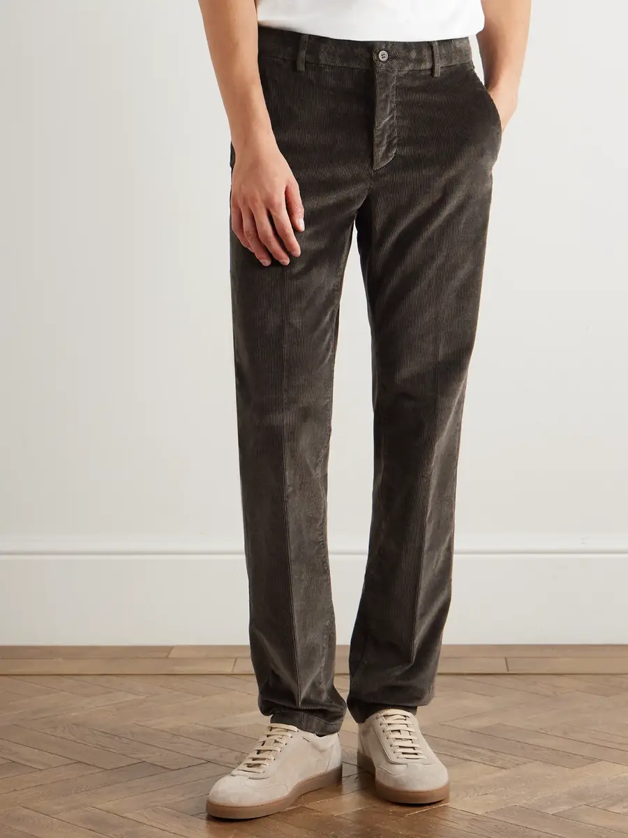 ELEVENTY Straight-Leg Stretch Cotton and Modal-Blend Corduroy Trousers - Men | Thumbnail 3