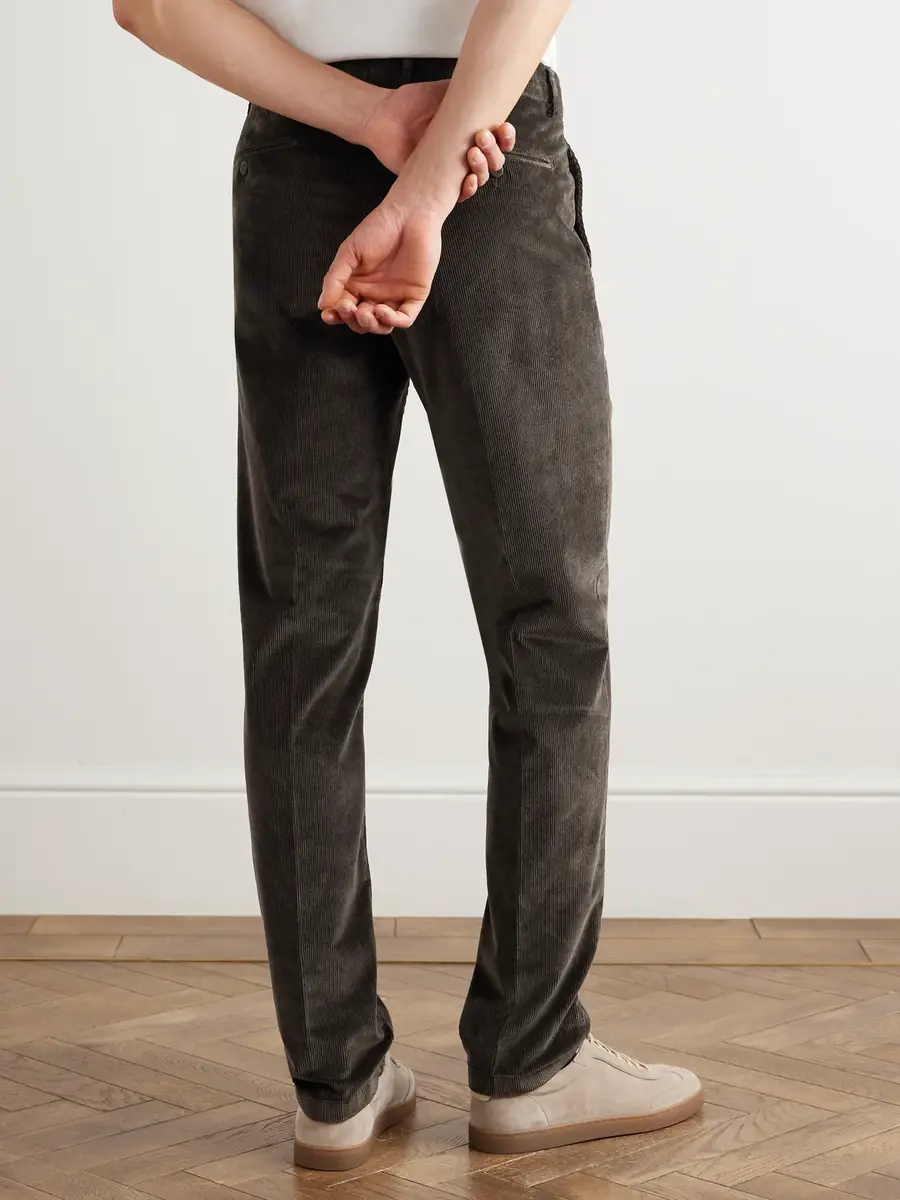 ELEVENTY Straight-Leg Stretch Cotton and Modal-Blend Corduroy Trousers - Men | Thumbnail 4