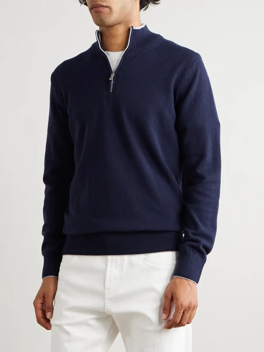 ELEVENTY Cashmere Half-Zip Sweater - Men | Thumbnail 3