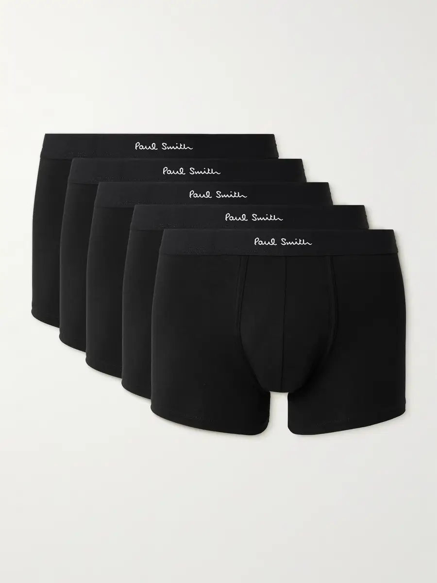 Paul Smith Five-Pack Stretch Organic Cotton-Jersey Boxer Briefs - Men | Thumbnail 3 Paul Smith Five-Pack Stretch Organic Cotton-Jersey Boxer Briefs - Men | Thumbnail 3
