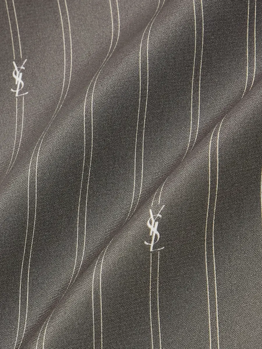 Saint Laurent Striped Silk Crepe de Chine Shirt - Men | Thumbnail 4