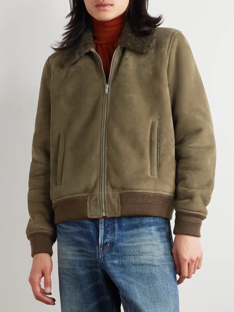 Saint Laurent Shearling Blouson Jacket - Men | Thumbnail 3