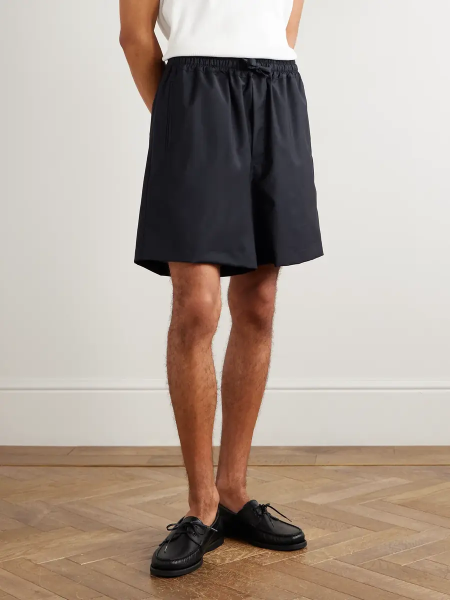 Saman Amel Straight-Leg Wool Drawstring Shorts - Men | Thumbnail 3