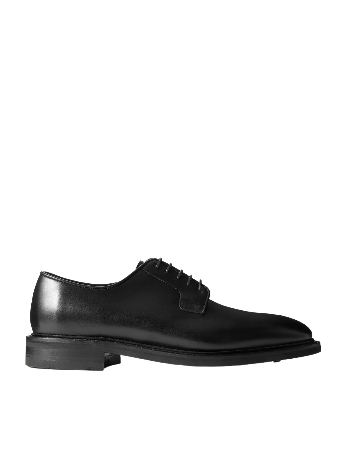 The Plain Toe Leather Derby Shoes - Men