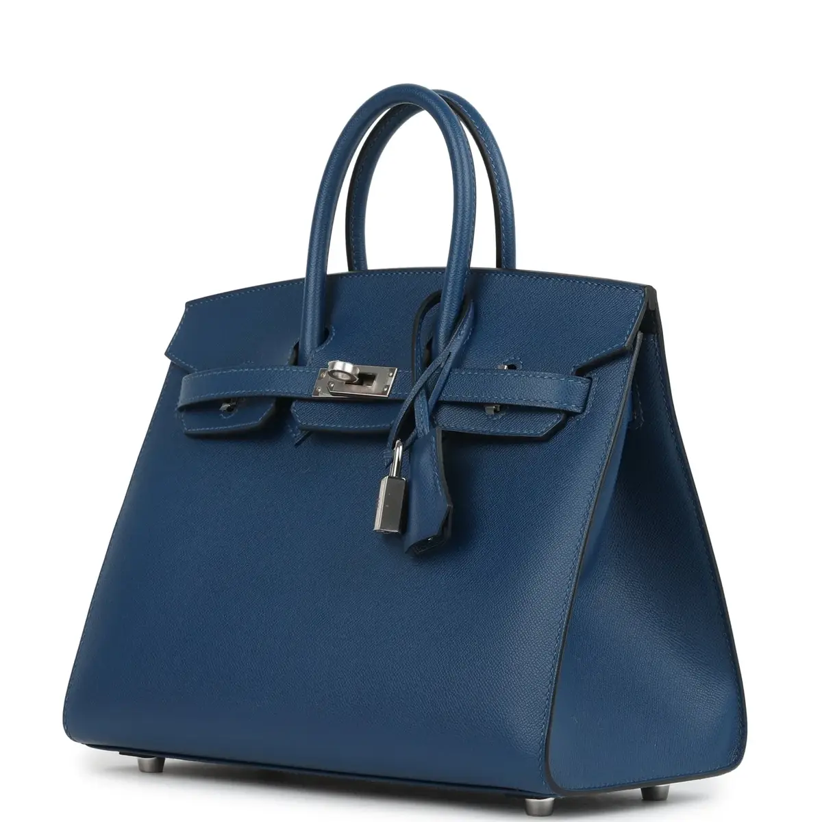 HERMÈS Hermes Birkin Sellier 25 Deep Bleu Madame Palladium Hardware | Thumbnail 3 HERMÈS Hermes Birkin Sellier 25 Deep Bleu Madame Palladium Hardware | Thumbnail 3