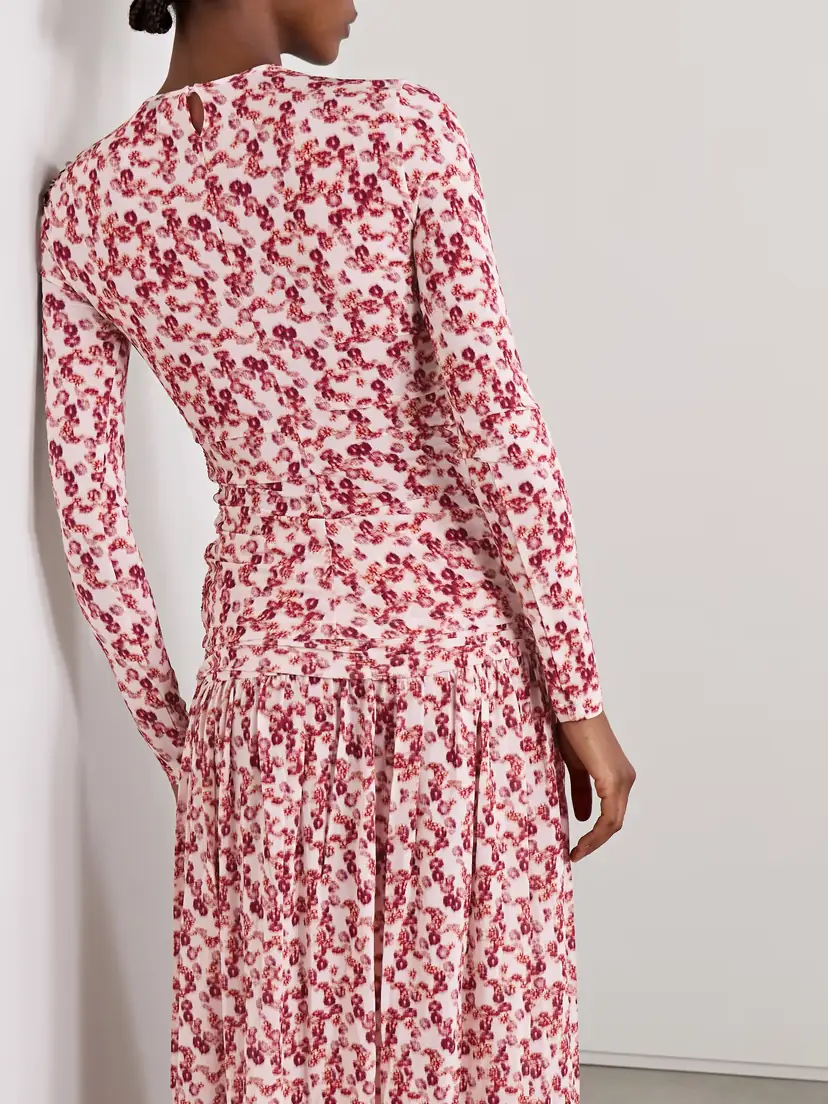 Isabel Marant Gladice Ruched Cutout Floral-print Stretch-jersey Top | Thumbnail 4