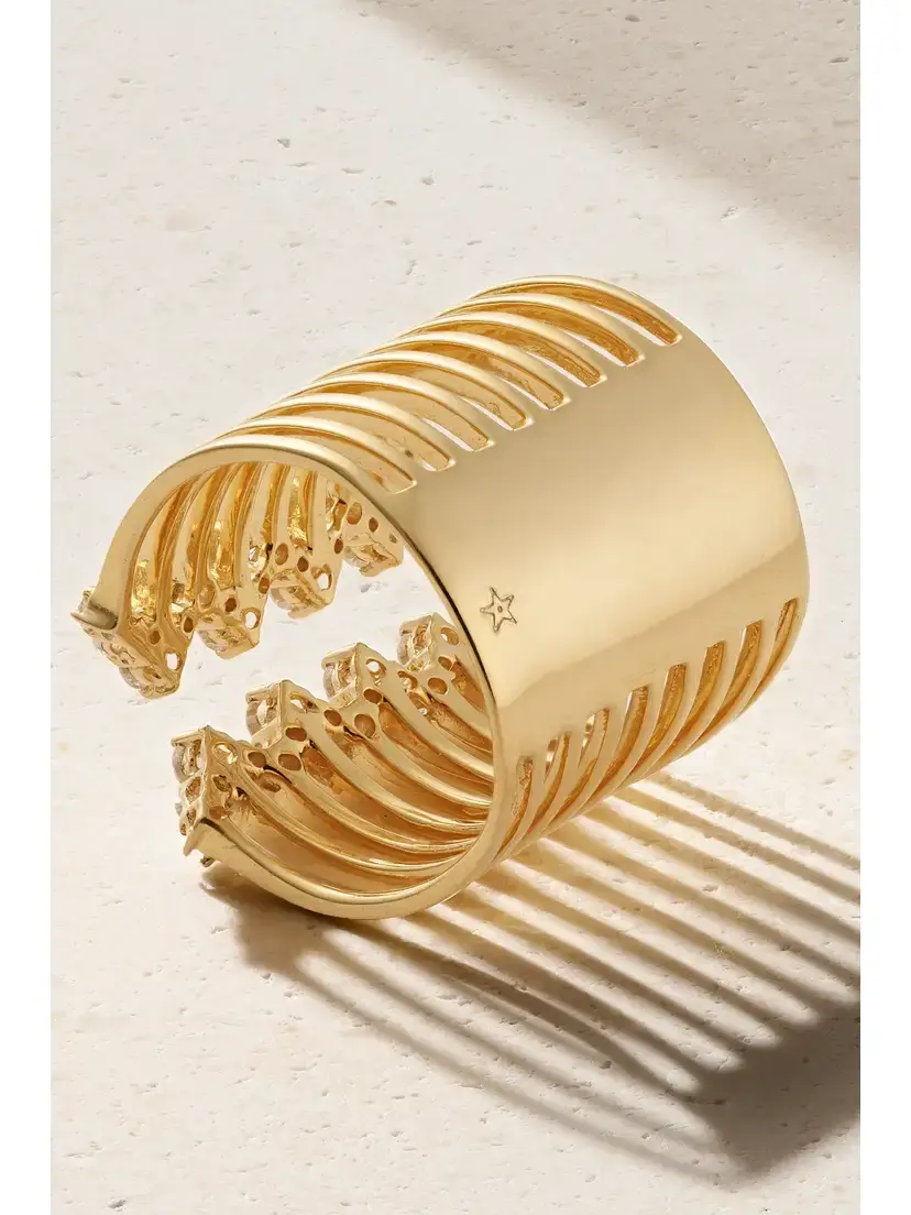 OFIRA Stripe Zz 18-karat Gold Diamond Ring | Thumbnail 3