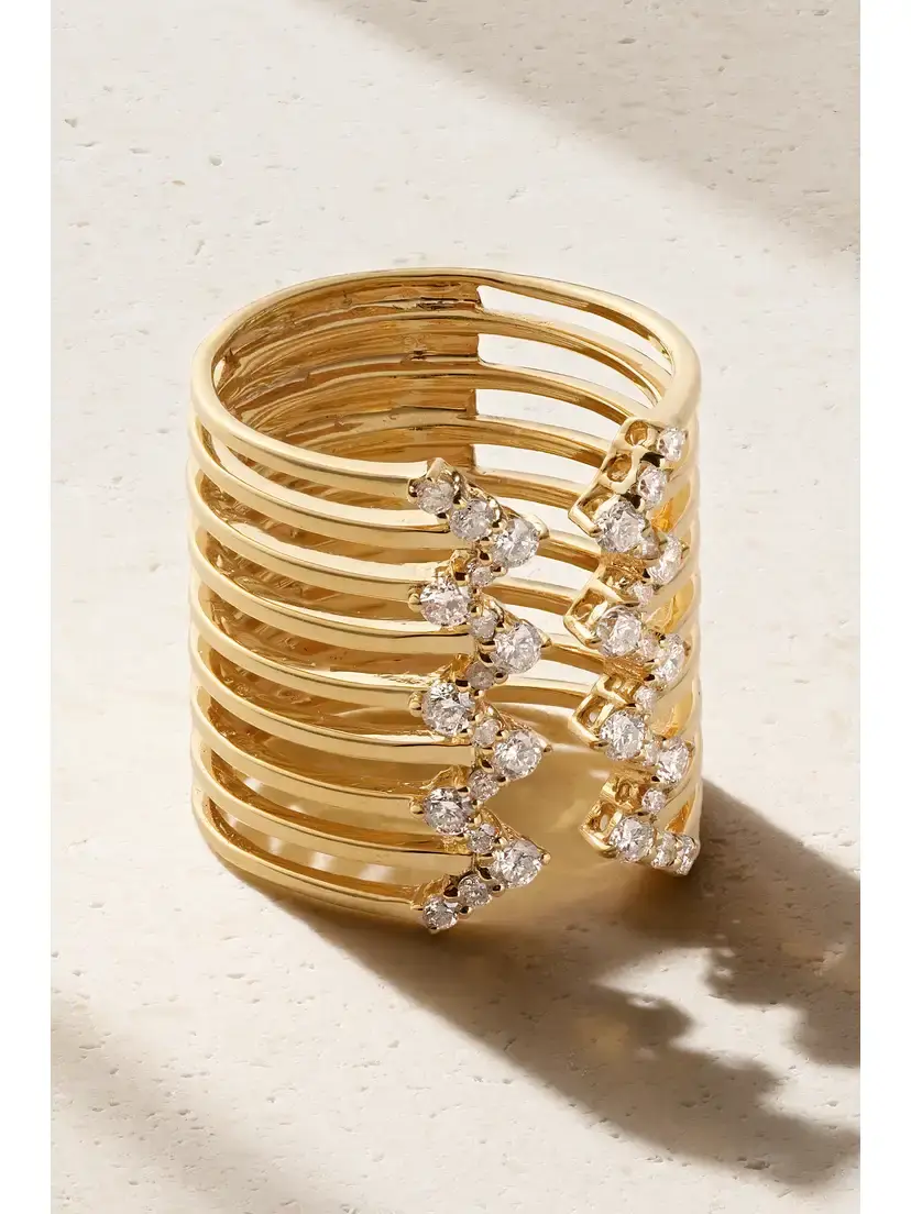 Stripe Zz 18-karat Gold Diamond Ring Stripe Zz 18-karat Gold Diamond Ring