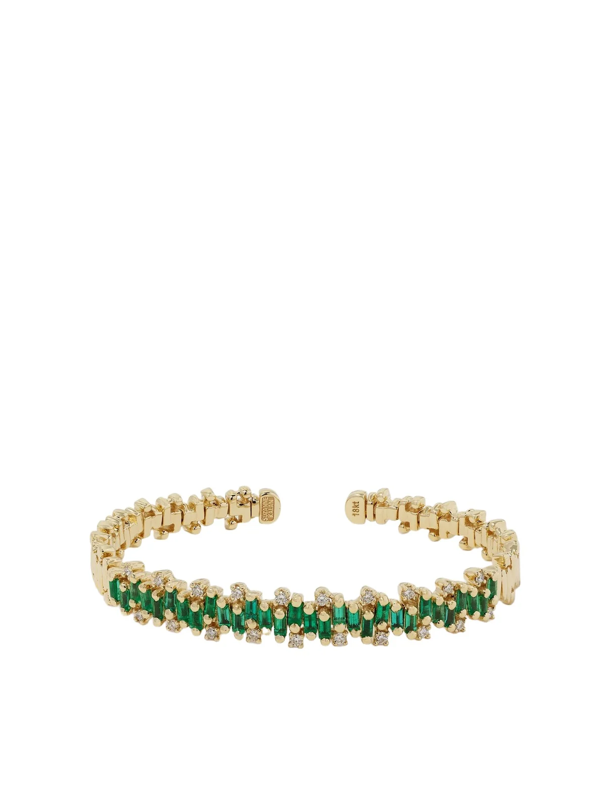 18-karat Gold, Emerald And Diamond Cuff 18-karat Gold, Emerald And Diamond Cuff