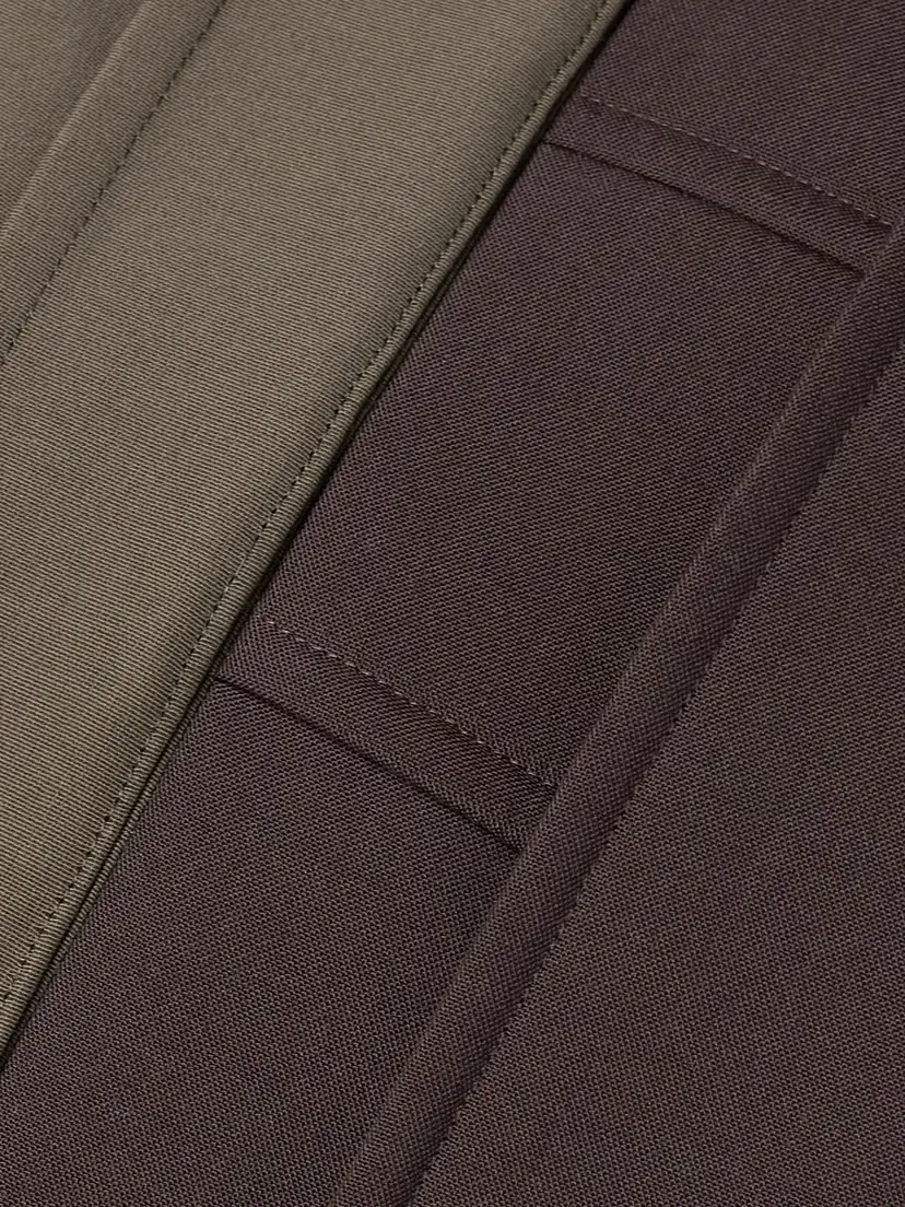 Sacai Draped Paneled Scuba And Cotton-blend Grosgrain Jacket | Thumbnail 5 Sacai Draped Paneled Scuba And Cotton-blend Grosgrain Jacket | Thumbnail 5