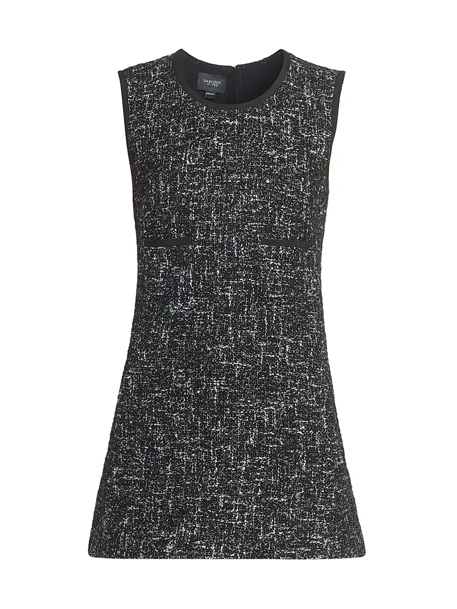 Giambattista Valli Women's Wool-Blend Tweed Minidress - Black - Size 8 | Image 1 Giambattista Valli Women's Wool-Blend Tweed Minidress - Black - Size 8 | Image 1