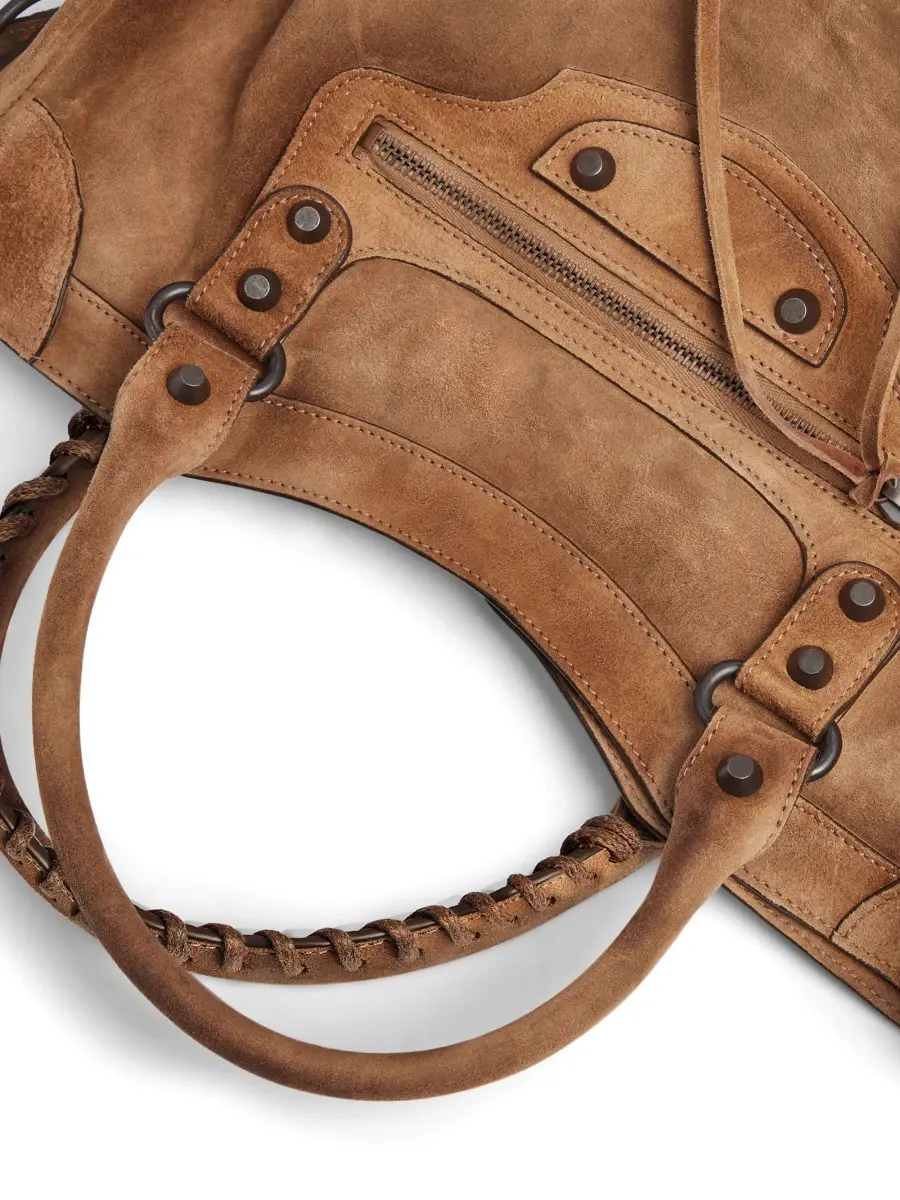 Balenciaga Women's Le City Medium Suede Tote Bag | Thumbnail 9