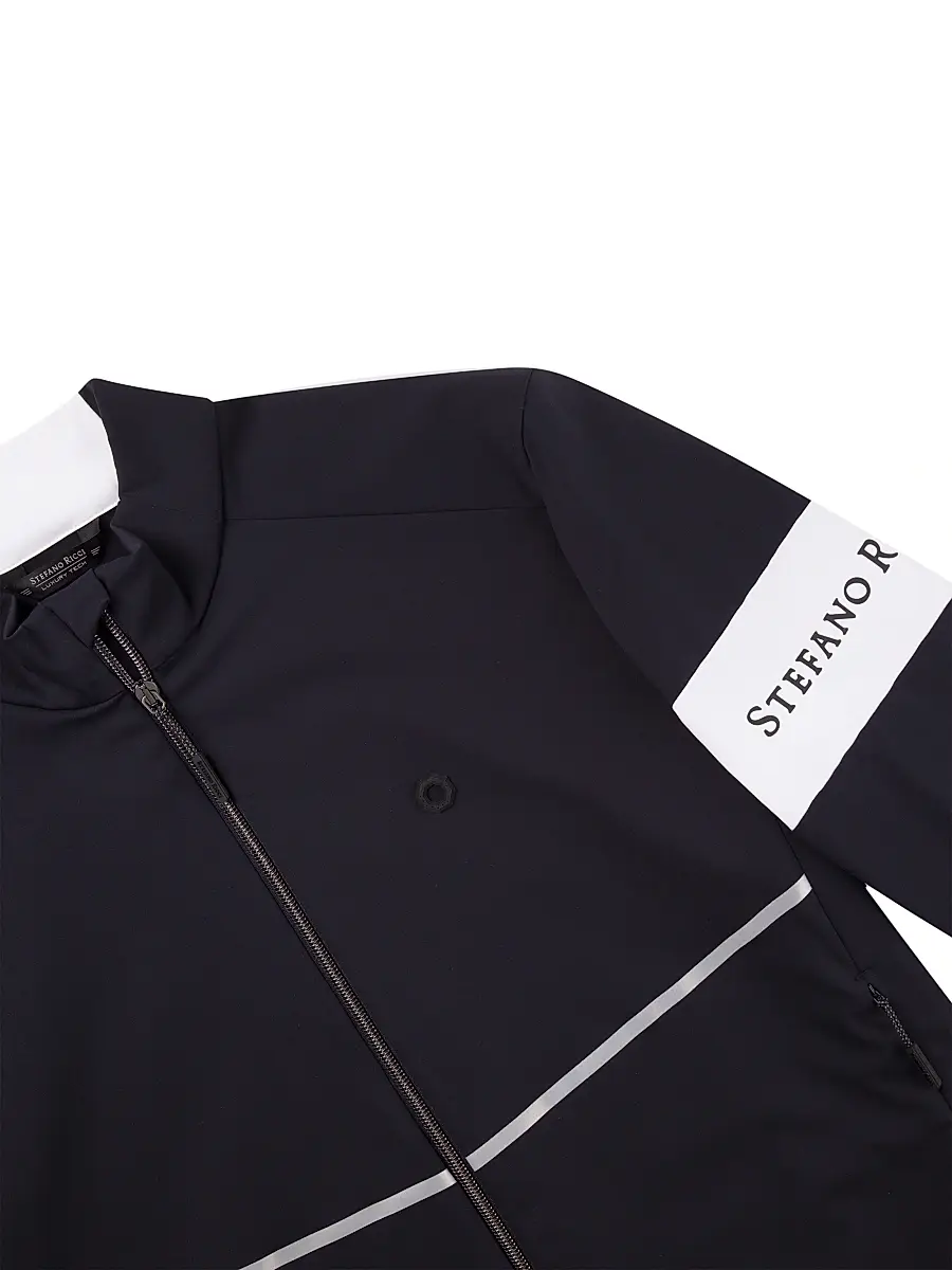 Stefano Ricci Men's Luxury Running Blouson - Navy | Thumbnail 7 Stefano Ricci Men's Luxury Running Blouson - Navy | Thumbnail 7