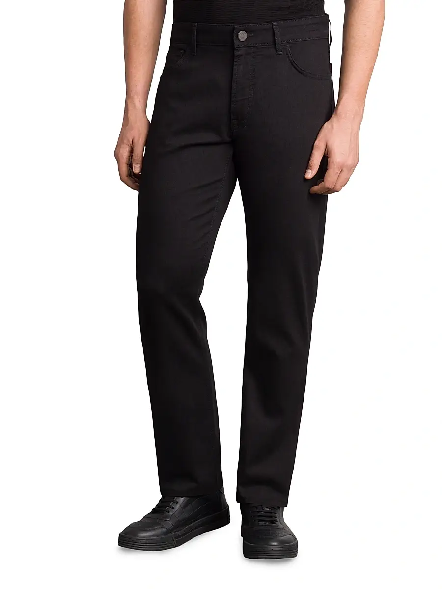 Stefano Ricci Men's Cotton Blend Tapered Jeans - Black | Thumbnail 2 Stefano Ricci Men's Cotton Blend Tapered Jeans - Black | Thumbnail 2