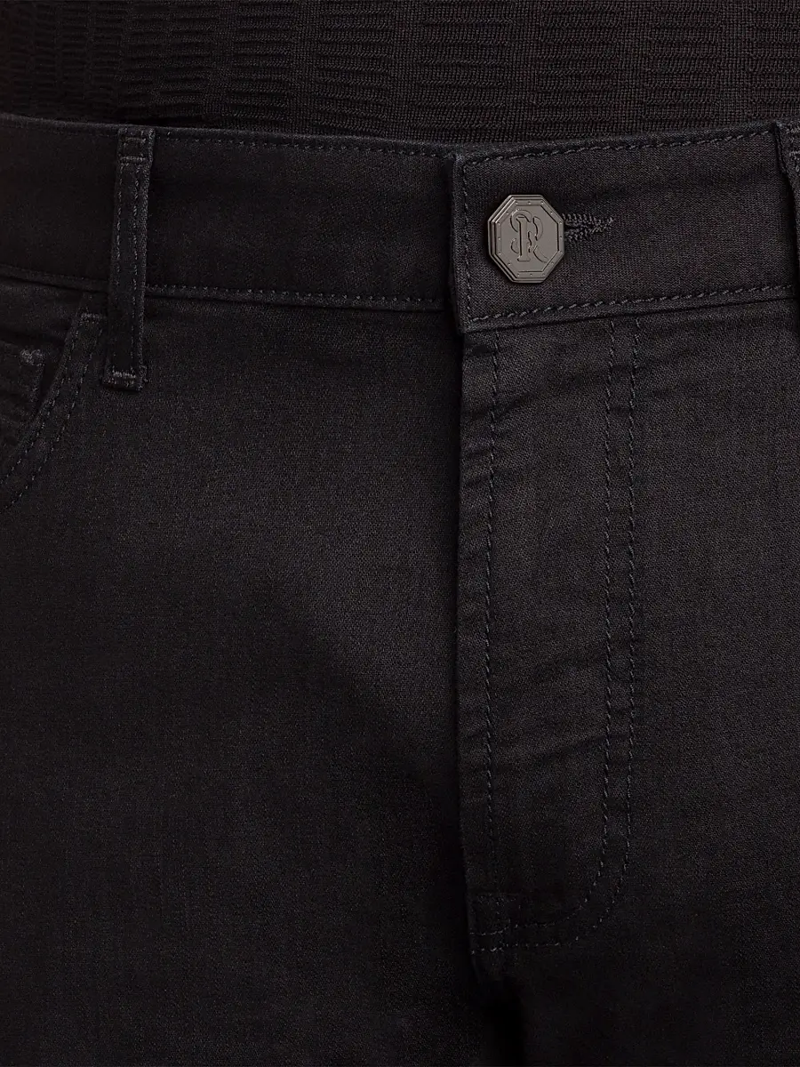Stefano Ricci Men's Cotton Blend Tapered Jeans - Black | Thumbnail 4 Stefano Ricci Men's Cotton Blend Tapered Jeans - Black | Thumbnail 4