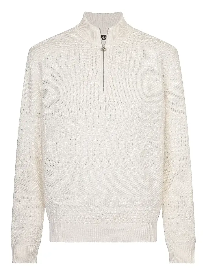 Men's Silk and Cotton Knit Mockneck Sweater Men's Silk and Cotton Knit Mockneck Sweater