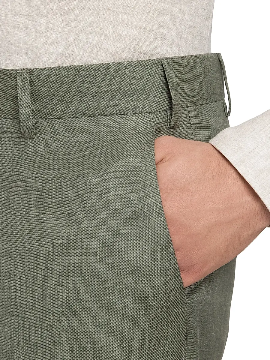 Stefano Ricci Men's Wool and Linen Blend Trousers | Thumbnail 5 Stefano Ricci Men's Wool and Linen Blend Trousers | Thumbnail 5