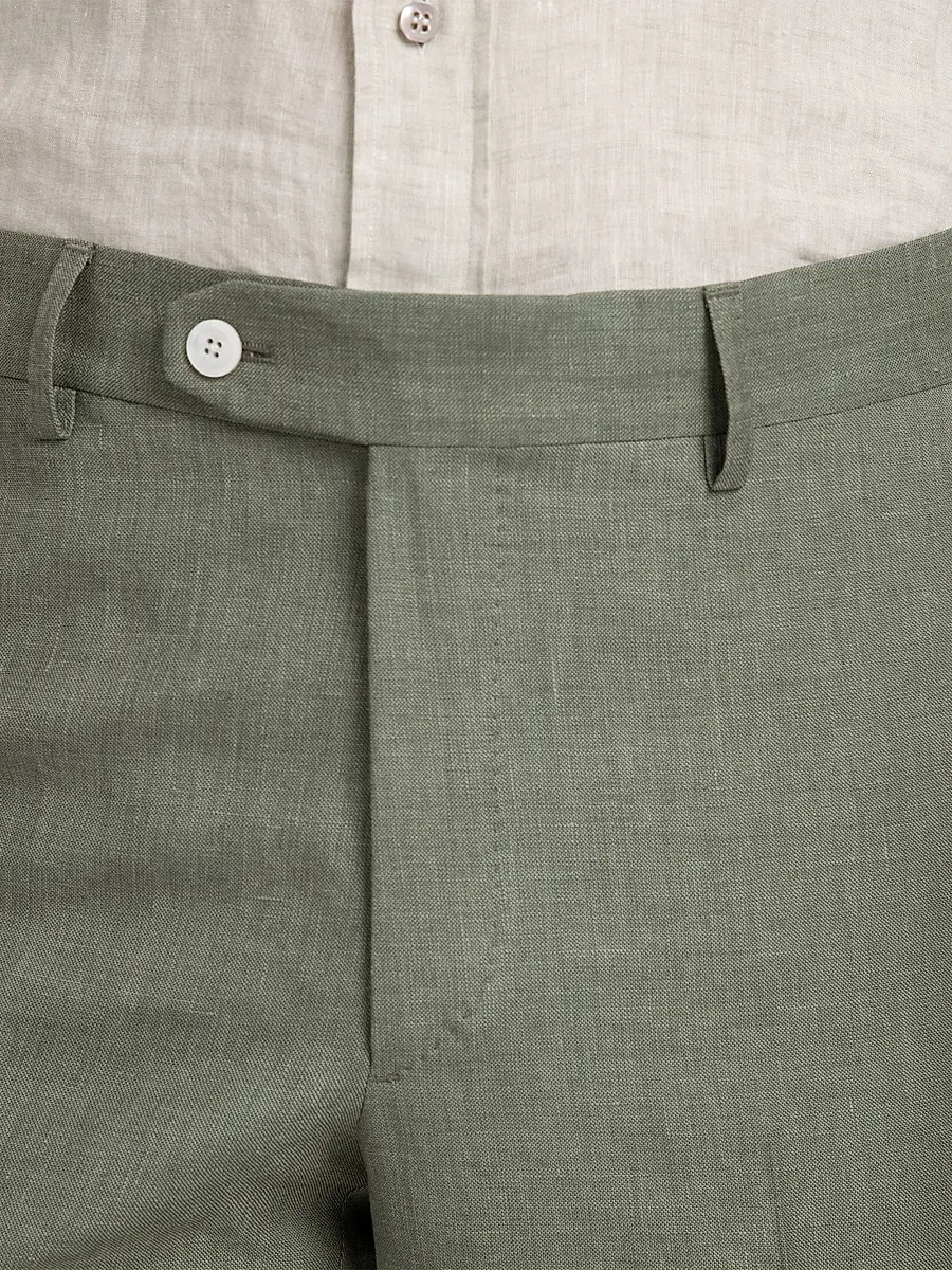 Stefano Ricci Men's Wool and Linen Blend Trousers | Thumbnail 6 Stefano Ricci Men's Wool and Linen Blend Trousers | Thumbnail 6