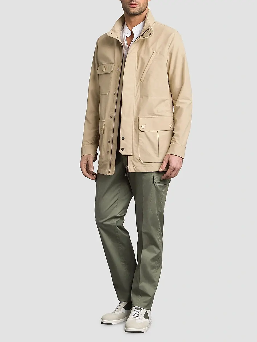 Stefano Ricci Men's Cotton Blend Field Jacket | Thumbnail 9 Stefano Ricci Men's Cotton Blend Field Jacket | Thumbnail 9