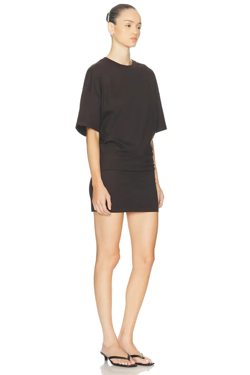 ENZA COSTA Short Sleeve Supima Curve Mini Dress | Thumbnail 2 ENZA COSTA Short Sleeve Supima Curve Mini Dress | Thumbnail 2