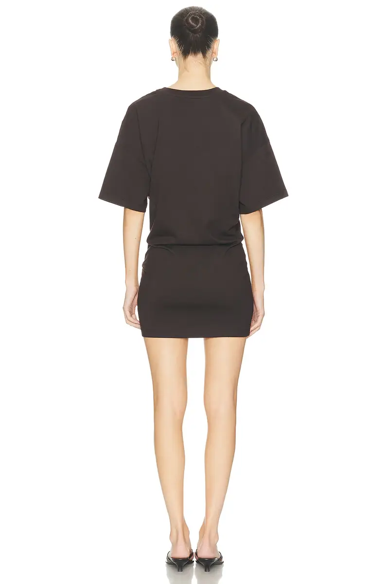 ENZA COSTA Short Sleeve Supima Curve Mini Dress | Thumbnail 3 ENZA COSTA Short Sleeve Supima Curve Mini Dress | Thumbnail 3