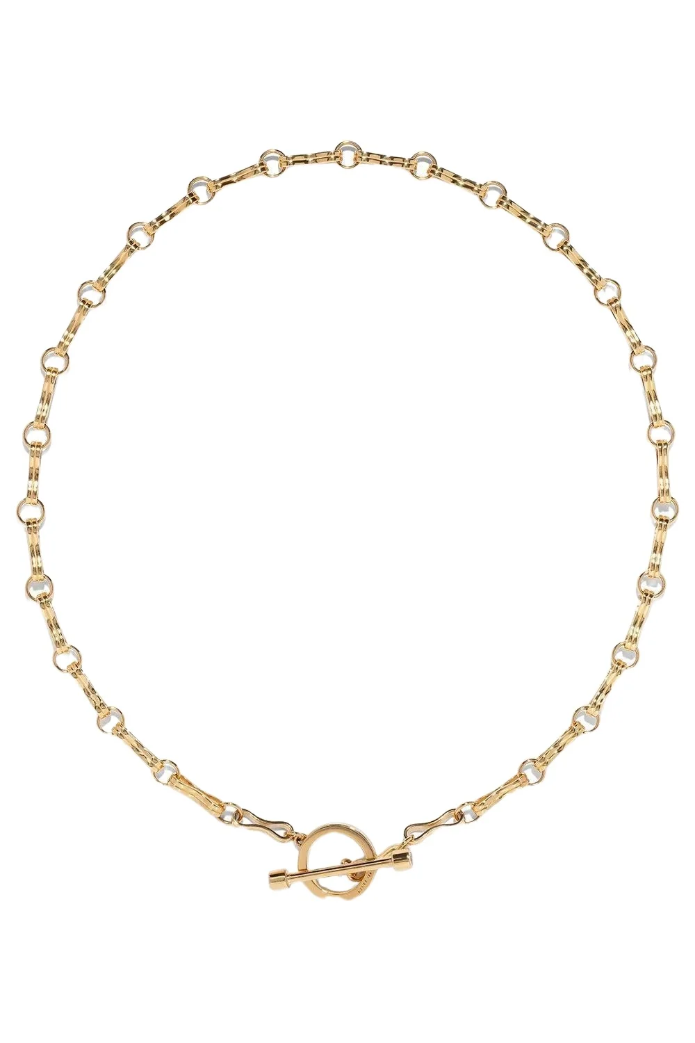 Large Motif Double Link Toggle Chain Necklace Large Motif Double Link Toggle Chain Necklace